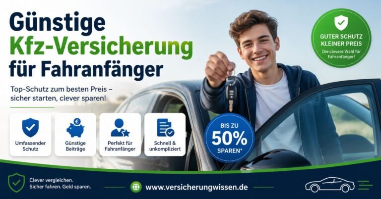 Günstige Kfz-Versicherung für Fahranfänger