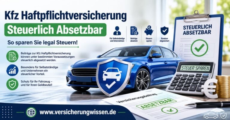Kfz Haftpflichtversicherung steuerlich absetzbar