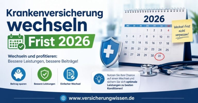 Krankenversicherung wechseln Frist 2026