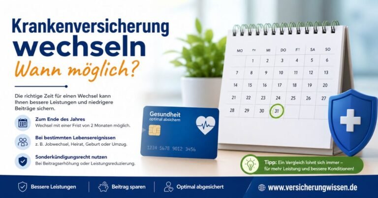 Krankenversicherung wechseln Wann möglich