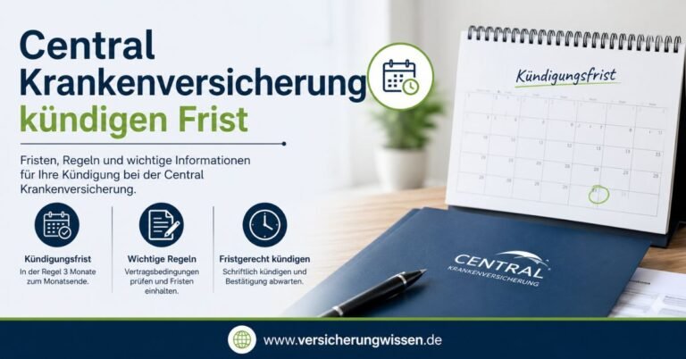 Central Krankenversicherung kündigen Frist