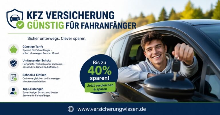 KFZ Versicherung günstig für Fahranfänger