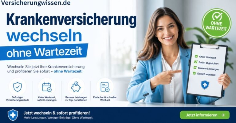 Krankenversicherung wechseln ohne Wartezeit