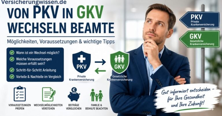 Von PKV in GKV wechseln Beamte