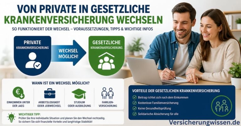 Von private in gesetzliche Krankenversicherung wechseln