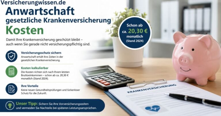Anwartschaft gesetzliche Krankenversicherung Kosten