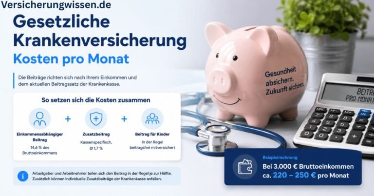 Gesetzliche Krankenversicherung Kosten pro Monat