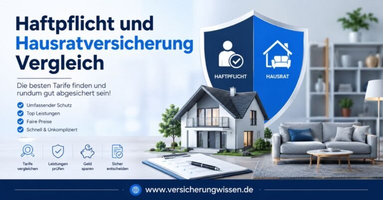 Haftpflicht und Hausratversicherung Vergleich