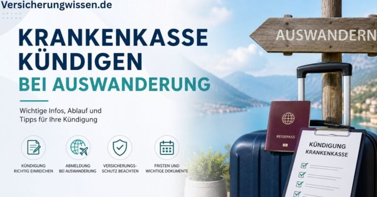 Krankenkasse kündigen bei Auswanderung