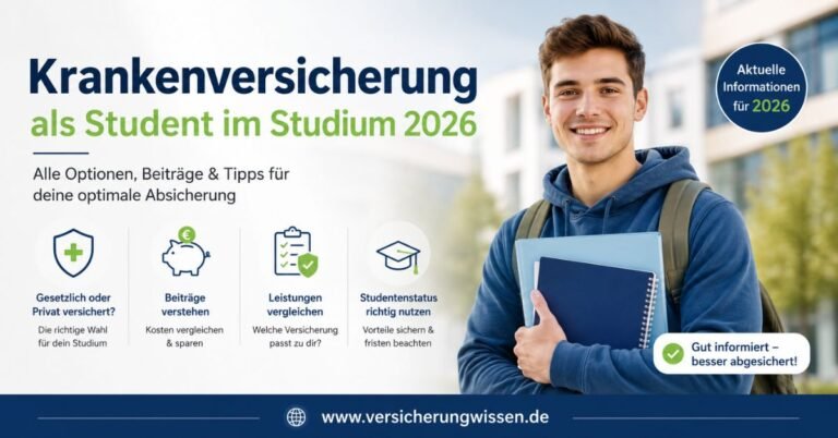 Krankenversicherung als Student im Studium 2026
