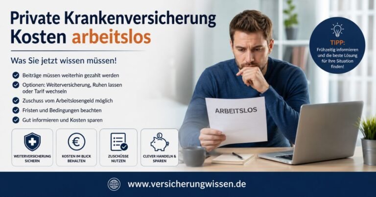 Private Krankenversicherung Kosten Arbeitslos
