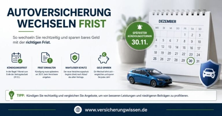 Autoversicherung wechseln frist