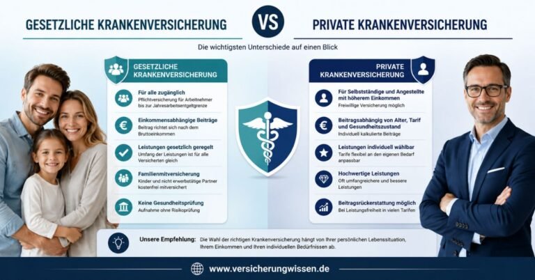 Gesetzliche Krankenversicherung vs Private