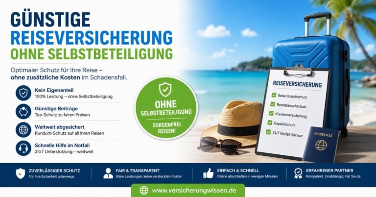 Günstige Reiseversicherung ohne Selbstbeteiligung