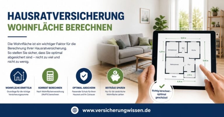 Hausratversicherung Wohnfläche berechnen