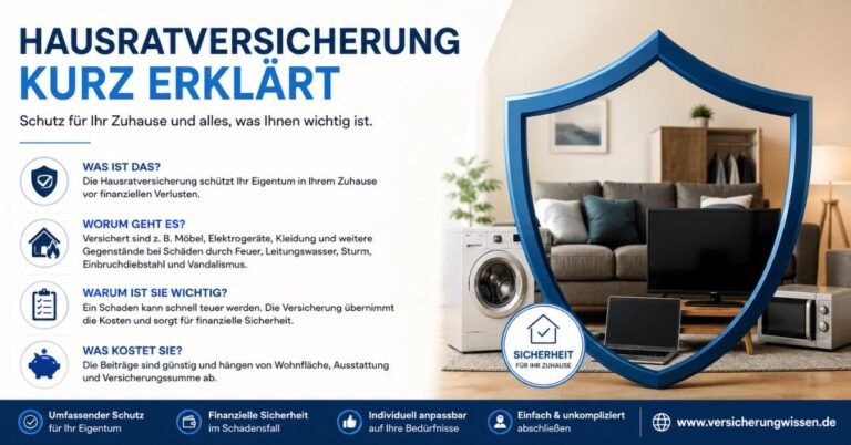 Hausratversicherung kurz erklärt Deutsch