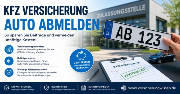 KFZ Versicherung Auto Abmelden