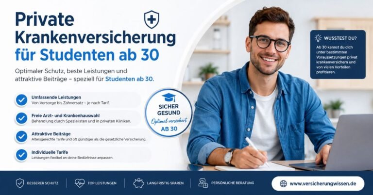 Private Krankenversicherung für Studenten über 30