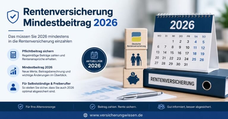 Rentenversicherung Mindestbeitrag 2026