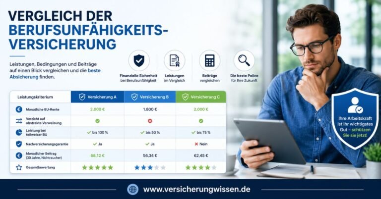 Vergleich der Berufsunfähigkeitsversicherung