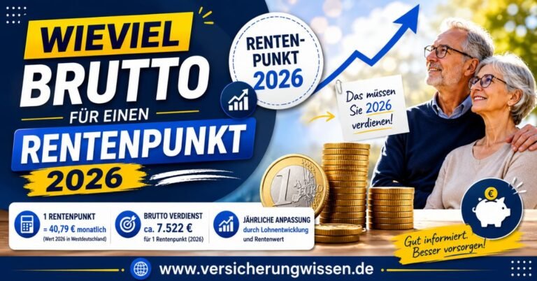 Wieviel Brutto für einen Rentenpunkt 2026