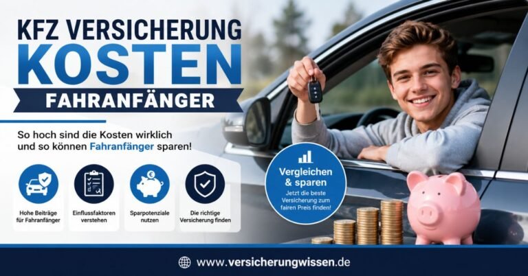 KFZ-Versicherung Kosten Fahranfänger