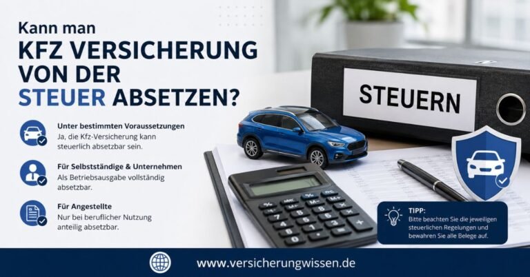 Kann man Kfz Versicherung von der Steuer absetzen