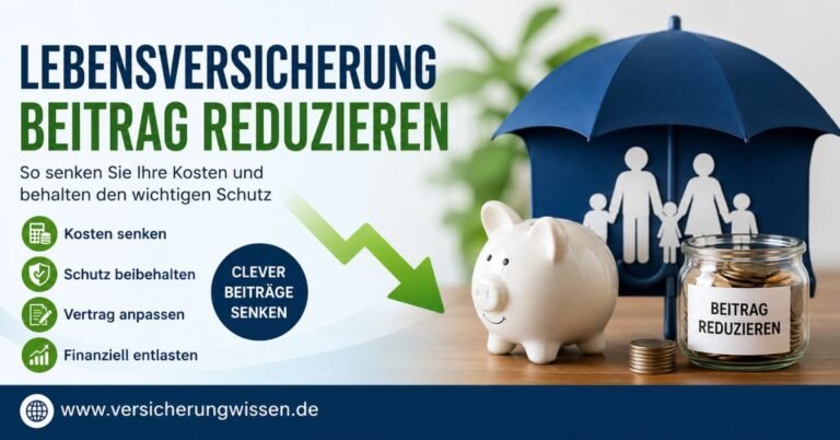 Lebensversicherung Beitrag reduzieren