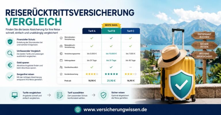 Reiserücktrittsversicherung Vergleich