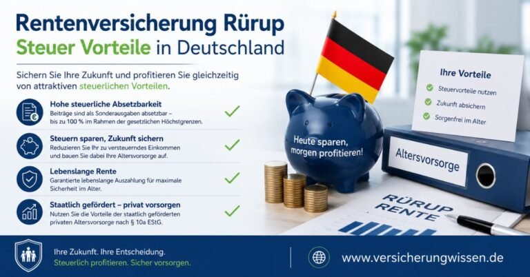 Rentenversicherung Rürup Steuer Vorteile Deutschland