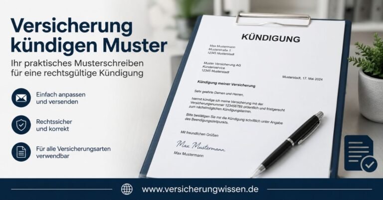 Versicherung kündigen Muster