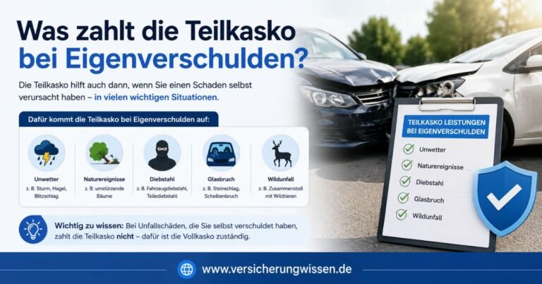 Was zahlt die Teilkasko bei Eigenverschulden