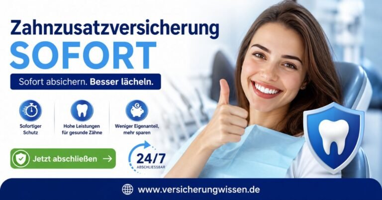 Zahnzusatzversicherung sofort